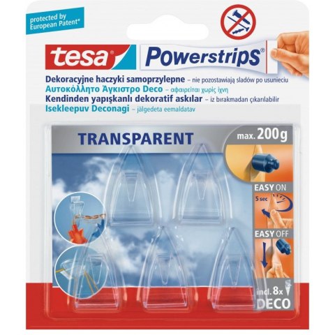 Plastry samop. 8szt.+Haczyki 5szt.TESA POWERSTRIPS Deco 58900-00017-0 Plastry samop. 8szt.+Haczyki 5szt.TESA POWERSTRIPS Deco 58900-00017-0