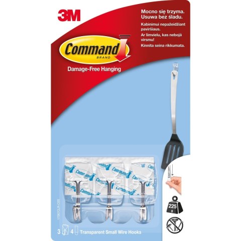 Przezroczyste Haczyki 3M COMMAND z metalowym uchwytem 17067CRL Przezroczyste Haczyki 3M COMMAND z metalowym uchwytem 17067CRL