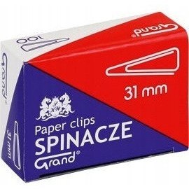 Spinacz T-31 mm GRAND trójkątny 10op x 100sztuk 110-1387 Spinacz T-31 mm GRAND trójkątny 10op x 100sztuk 110-1387
