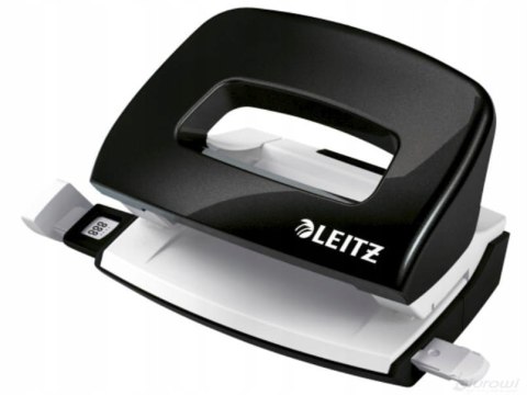 Zszywacz + dziurkacz LEITZ WOW mini 10 kartek czarny metalik 55612095 Zszywacz + dziurkacz LEITZ WOW mini 10 kartek czarny metalik 55612095