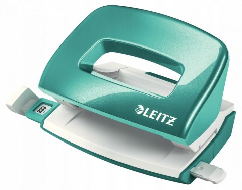 Zszywacz + dziurkacz LEITZ WOW mini 10 kartek turkusowy metalik 55612051 Zszywacz + dziurkacz LEITZ WOW mini 10 kartek turkusowy metalik 55612051