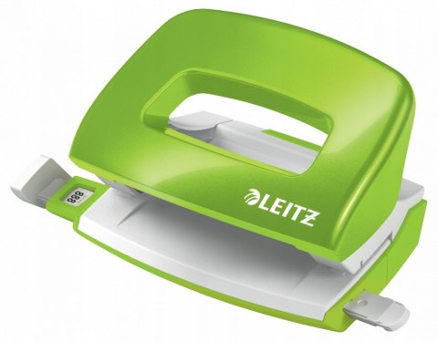 Zszywacz + dziurkacz LEITZ WOW mini 10 kartek zielony metalik 55612054 Zszywacz + dziurkacz LEITZ WOW mini 10 kartek zielony metalik 55612054