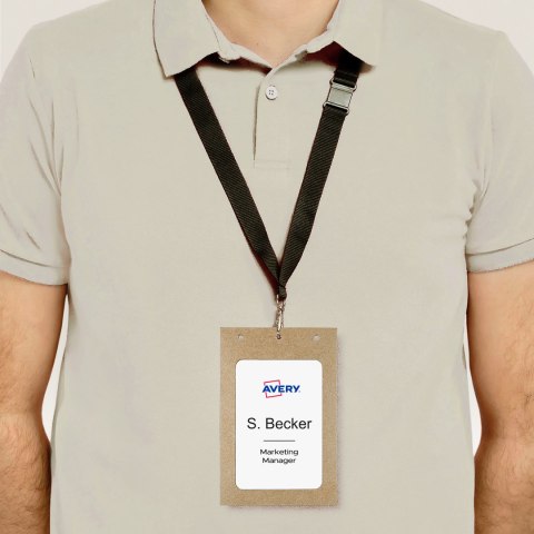 Holder na identyfikatory A6 tekturowe 105x148mm (50 sztuk+52 wkłady) 4839XL AVERY Holder na identyfikatory A6 tekturowe 105x148mm (50 sztuk+52 wkłady) 4839XL AVERY