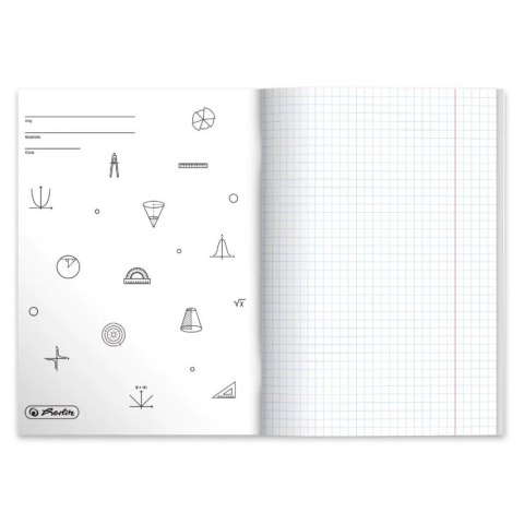 Zeszyt szkolny przedmiotowy A5 60 kartek w kratkę 70g MATEMATYKA 9577438 HERLITZ Zeszyt szkolny przedmiotowy A5 60 kartek w kratkę 70g MATEMATYKA 9577438 HERLITZ