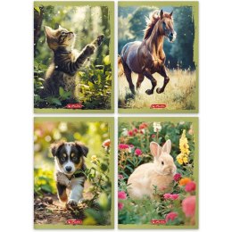 Zeszyt szkolny A4 32 kartki w kratkę 70g ANIMALS 95830089 HERLITZ