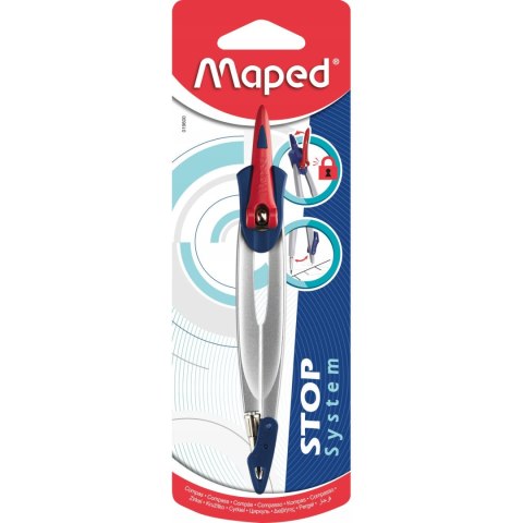 Cyrkiel metalowy STOP SYSTEM blister 019600 MAPED Cyrkiel metalowy STOP SYSTEM blister 019600 MAPED