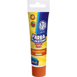 Farba plakatowa w tubkach 30ml szkolna pomarańczowa 301107001 ASTRA