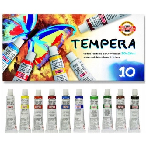 Farby TEMPERY 16ml. 10 kolorów 162548 KOH-I-NOOR Farby TEMPERY 16ml. 10 kolorów 162548 KOH-I-NOOR