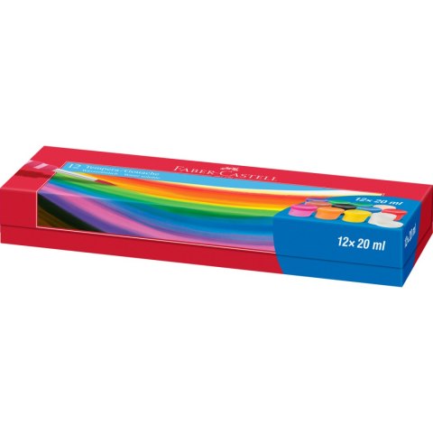 Farby plakatowe 12 kolorów 20ml 121050 FABER-CASTELL Farby plakatowe 12 kolorów 20ml 121050 FABER-CASTELL