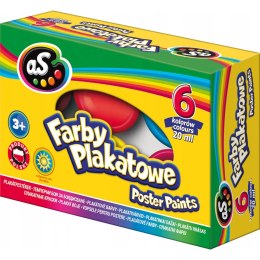 Farby plakatowe szkolne 6 kolorów 20ml zestaw AS 301219001 ASTRA