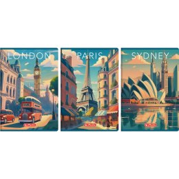 Zeszyt A4 96k linia margines RETRO CITY 400196849 HERLITZ