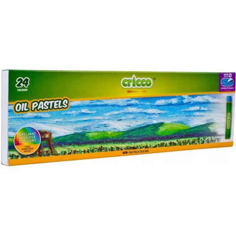 Kredki CRICCO pastele olejowe 24kolory CR481K24 Kredki CRICCO pastele olejowe 24kolory CR481K24