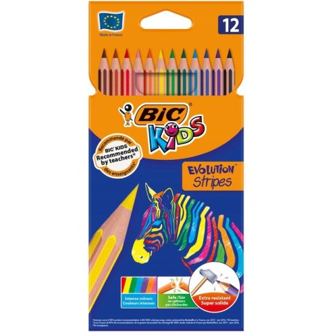 Kredki Eco Evolution Stripes 12kolorów 82902910 BIC Kredki Eco Evolution Stripes 12kolorów 82902910 BIC