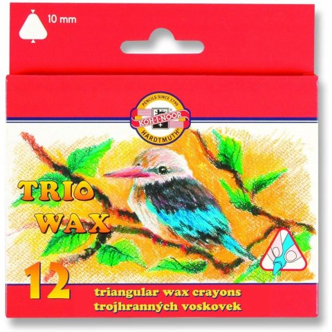 Kredki TRIO WAX JUMBO 12 kolorów 10mm 8272/2 KOH-I-NOOR Kredki TRIO WAX JUMBO 12 kolorów 10mm 8272/2 KOH-I-NOOR
