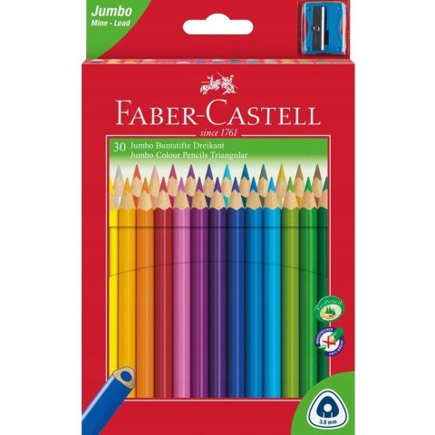 Kredki trójkątne FABER-CASTELL Junior Grip 30 kolorów 116530 FC Kredki trójkątne FABER-CASTELL Junior Grip 30 kolorów 116530 FC