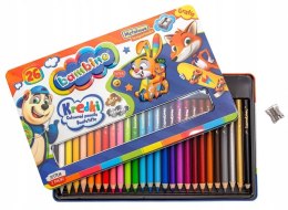 Kredki z glinki kaolinowej Zestaw 26 kredek + temperówka BAMBINO St.Majewski