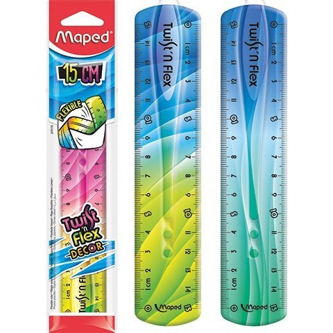 Linijka TWISTN FLEX DECOR niełamliwa 15 cm torebka 279115 MAPED Linijka TWISTN FLEX DECOR niełamliwa 15 cm torebka 279115 MAPED