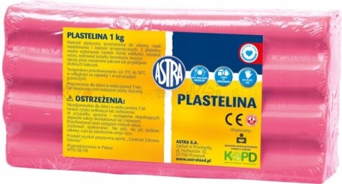 Plastelina szkolna dla dzieci 1kg różowa jasna 303111007 ASTRA Plastelina szkolna dla dzieci 1kg różowa jasna 303111007 ASTRA