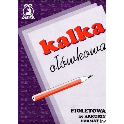 Kalka ołówkowa A4 100 arkuszy filoetowa DELFIN Kalka ołówkowa A4 100 arkuszy filoetowa DELFIN