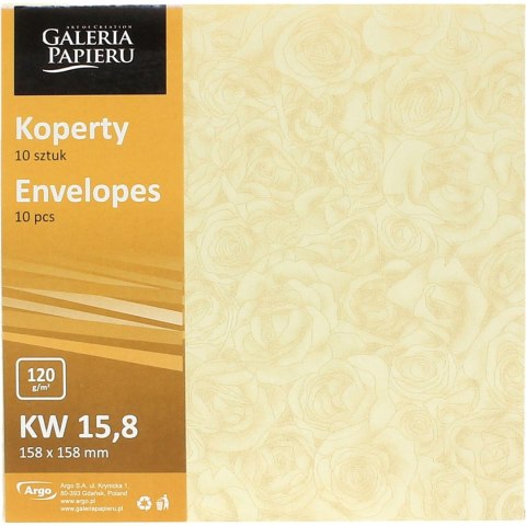 Koperta 158x158mm Róże kremowy P 120g. (10szt.) 280303 Galeria Papieru Koperta 158x158mm Róże kremowy P 120g. (10szt.) 280303 Galeria Papieru