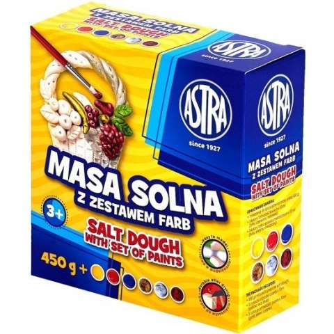 Masa solna 450g + 6 kolorów farb do malowania zestaw 324109001 ASTRA Masa solna 450g + 6 kolorów farb do malowania zestaw 324109001 ASTRA