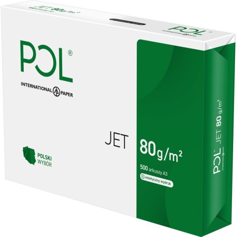 Papier ksero A3 80g POLJET (5 ryz ) klasa białości A Papier ksero A3 80g POLJET (5 ryz ) klasa białości A