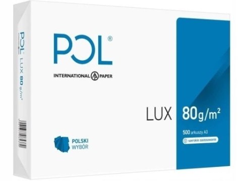 Papier ksero A3 80g POLLUX (5 ryz) klasa białości B Papier ksero A3 80g POLLUX (5 ryz) klasa białości B