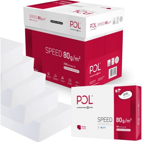 Papier ksero A4 80g POLSPEED (5 ryz) klasa C CIE 153 do drukarek i kopiarek Papier ksero A4 80g POLSPEED (5 ryz) klasa C CIE 153 do drukarek i kopiarek