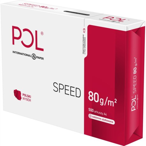 Papier ksero A4 80g POLSPEED (5 ryz) klasa C CIE 153 do drukarek i kopiarek Papier ksero A4 80g POLSPEED (5 ryz) klasa C CIE 153 do drukarek i kopiarek