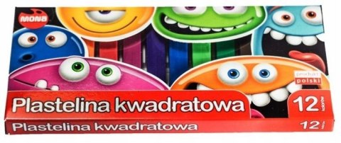 Plastelina kwadratowa dla dzieci Zestaw 12 kolorów MONA St.Majewski Plastelina kwadratowa dla dzieci Zestaw 12 kolorów MONA St.Majewski