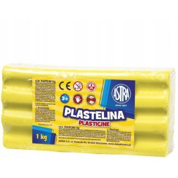 Plastelina szkolna dla dzieci 1kg cytrynowa żółta 303111004 ASTRA
