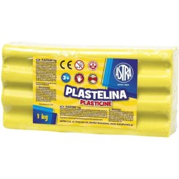 Plastelina szkolna dla dzieci 1kg cytrynowa żółta 303111004 ASTRA