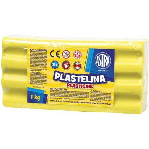Plastelina szkolna dla dzieci 1kg cytrynowa żółta 303111004 ASTRA Plastelina szkolna dla dzieci 1kg cytrynowa żółta 303111004 ASTRA