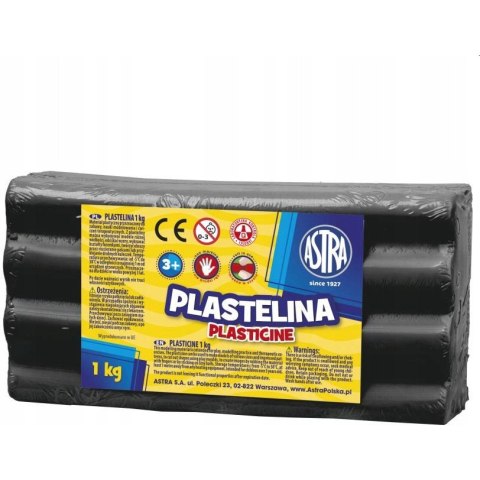 Plastelina szkolna dla dzieci 1kg czarna 303111024 ASTRA Plastelina szkolna dla dzieci 1kg czarna 303111024 ASTRA