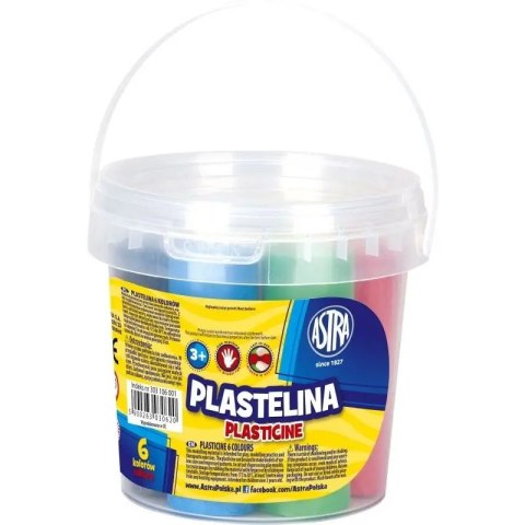 Plastelina szkolna dla dzieci zestaw 6 kolorów w wiaderku 303106001 ASTRA Plastelina szkolna dla dzieci zestaw 6 kolorów w wiaderku 303106001 ASTRA