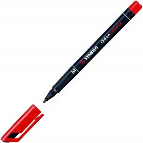 Foliopis STABILO OHPen M niezmywalny 1.0mm czerwony 843/40 Foliopis STABILO OHPen M niezmywalny 1.0mm czerwony 843/40
