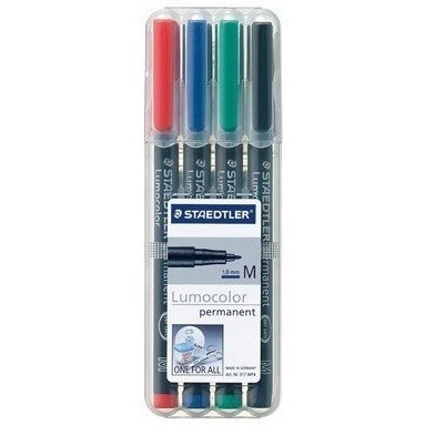 Foliopis permanentny M317 WP4 etui 4szt. STAEDTLER CD BK4 S317WP4 Foliopis permanentny M317 WP4 etui 4szt. STAEDTLER CD BK4 S317WP4