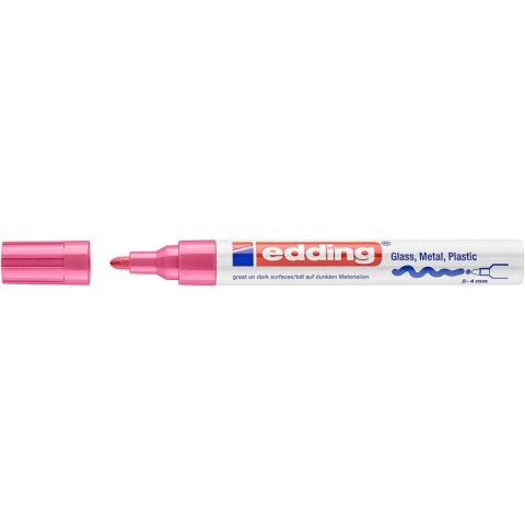 Marker lakierowy 2-4mm 750 różowy okrągła końcówka 750/009/R EDDING Marker lakierowy 2-4mm 750 różowy okrągła końcówka 750/009/R EDDING