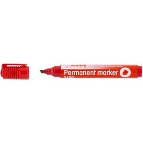 Marker permanentny 2160 czerwony ścięta końcówka 101122 D.RECT Marker permanentny 2160 czerwony ścięta końcówka 101122 D.RECT