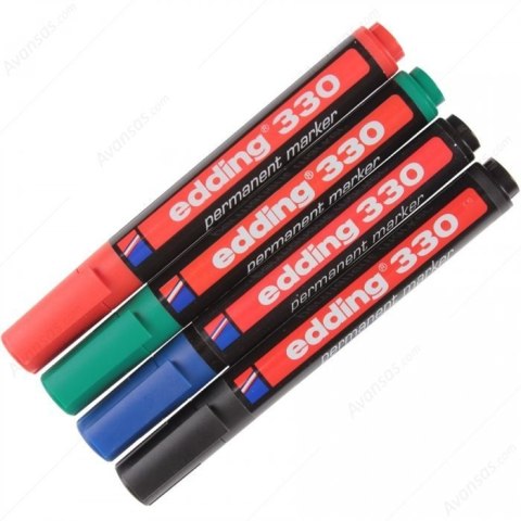 Marker permanentny 330-2 czerwony ścięta końcówka 330/002/CZ EDDING Marker permanentny 330-2 czerwony ścięta końcówka 330/002/CZ EDDING