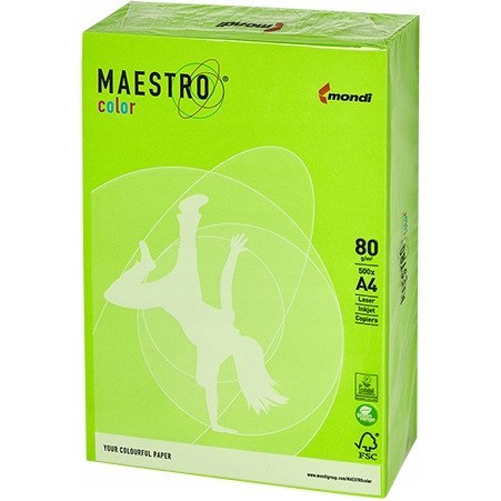 Papier ksero A4 80g MAESTRO COLOR NEOGN neonowy odcień zielony Papier ksero A4 80g MAESTRO COLOR NEOGN neonowy odcień zielony