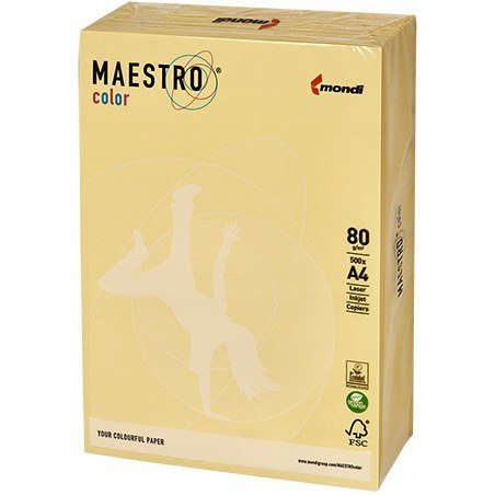 Papier ksero A4 80g MAESTRO COLOR YE23 pastel żółty/beż piaskowa Papier ksero A4 80g MAESTRO COLOR YE23 pastel żółty/beż piaskowa