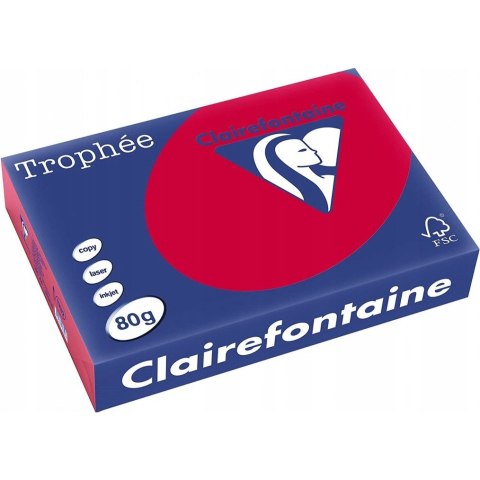 Papier ksero A4 80g TROPHEE intensywny wiśniowy XCA41782 CLAIREFONTAINE Papier ksero A4 80g TROPHEE intensywny wiśniowy XCA41782 CLAIREFONTAINE