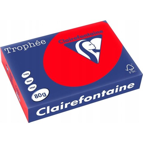 Papier ksero A4 80g TROPHEE intesywna czerwień koralowa XCA48175 Papier ksero A4 80g TROPHEE intesywna czerwień koralowa XCA48175