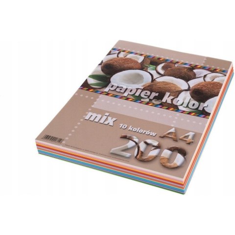 Papier ksero A4 KRESKA mix 10 kolorów 200ark Papier ksero A4 KRESKA mix 10 kolorów 200ark