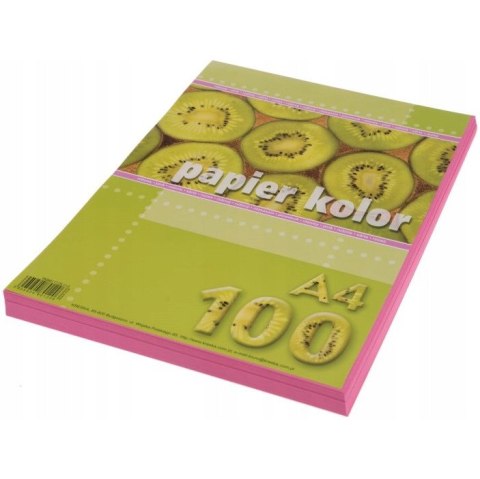 Papier ksero A4 KRESKA różowy 100ark Papier ksero A4 KRESKA różowy 100ark