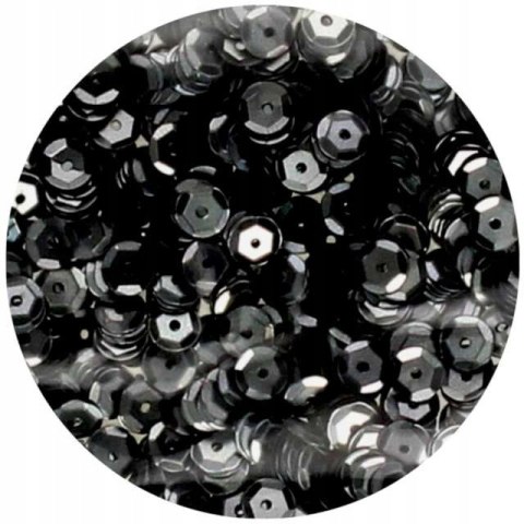 Cekiny błyszczące 6mm czarne 10g. B170 BREWIS Cekiny błyszczące 6mm czarne 10g. B170 BREWIS