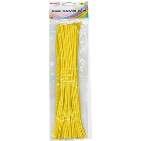 Druciki kreatywne dr12 żółte 30cm(40) BREWIS Druciki kreatywne dr12 żółte 30cm(40) BREWIS