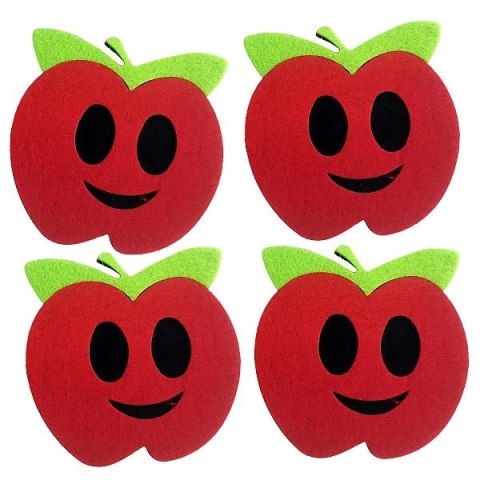Filcowe dekoracje JABŁKA 4szt. 80x65mm 461752 TITANUM Filcowe dekoracje JABŁKA 4szt. 80x65mm 461752 TITANUM