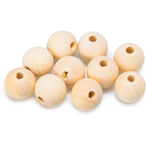 Koraliki drewniane naturalne 18 mm, 10 szt. KDN 1 BREWIS Koraliki drewniane naturalne 18 mm, 10 szt. KDN 1 BREWIS